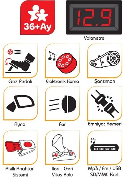 05 280 Pilsan Tery Bery 12V Uzaktan Kumandalı Akülü Araba