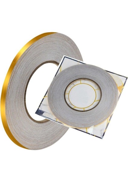 50 Metre Fayans Arası Şerit Dekoratif Yapışkan Renkli Dekor Su Geçirmez Sızdırmaz Altın Bant Kaplama 0.5 cm Genişliğindedir fırsatları