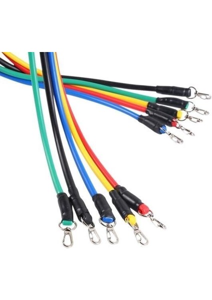 Buffer® 11 Parça Lateks Egzersiz Bandı Çekme Halatı Egzersiz Seti