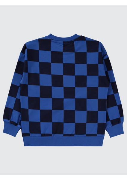 Erkek Çocuk Sweatshirt 6-9 Yaş Saks