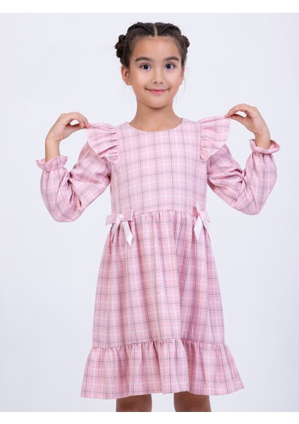 Kız Çocuk Fiyonklu Elbise 2-5 Yaş Pembe fiyatları
