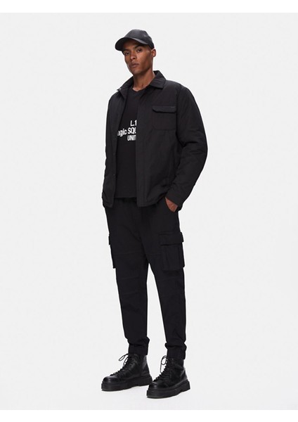 Gömlek Yaka Teknık Siyah Mont fırsatları