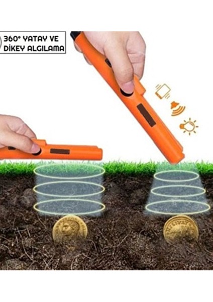 Gmn-Pointer El Tipi Altın Gümüş Metal Dedektörü Alarmlı Taşıma Çantalı Pil Dahil Su Geçirmez Kılıfl fiyatları