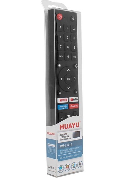 Huayu Kl RM-L1718 Changhong Netflıx- Youtube- Prıme Vıdeo- Google Play Tuşlu Unıversal Lcd-Led Tv Kumanda (4741) fiyatları