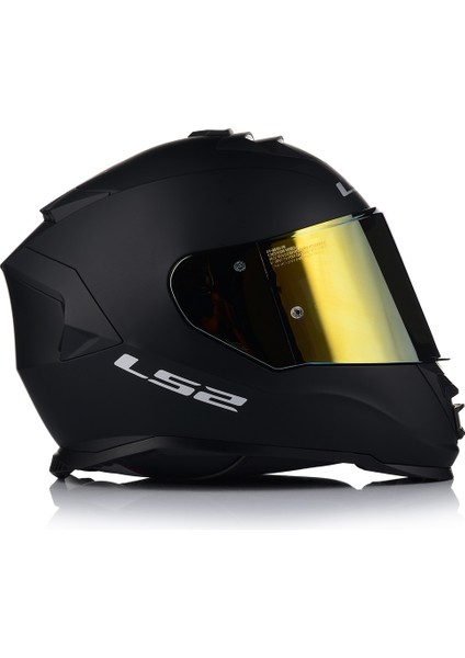 Storm 2 Mat Siyah Fullface Motosiklet Kaskı Gold Camlı modelleri