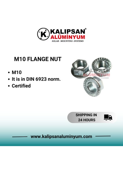 M10 Flanşlı Somun (100 ADET)