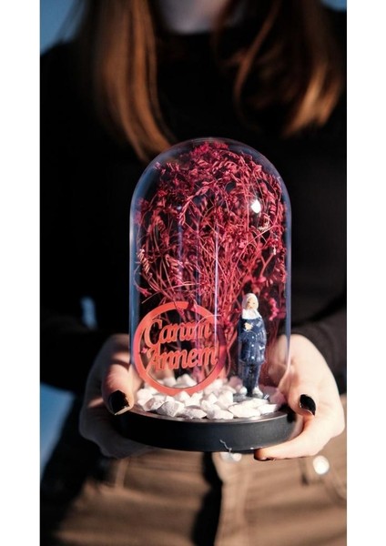 Teraryum Fanus Canım Annem Yazılı Tesettürlü Anne Temalı Hediye