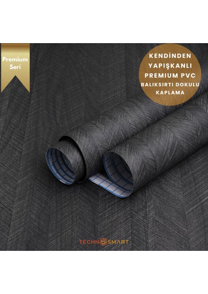 60×500 cm Kendinden Yapışkanlı Balıksırtı Desenli Premium Duvar Kağıdı Masa Dolap Kaplama
