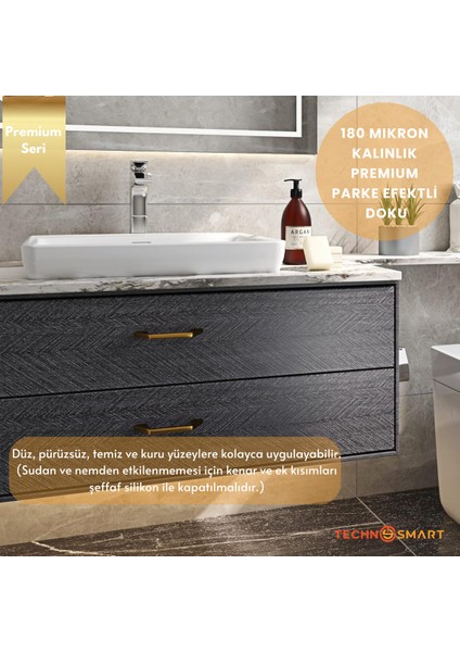 60×500 cm Kendinden Yapışkanlı Balıksırtı Desenli Premium Duvar Kağıdı Masa Dolap Kaplama modelleri