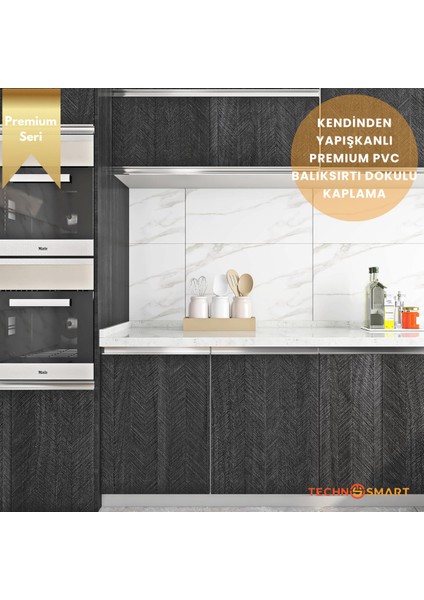 60×500 cm Kendinden Yapışkanlı Balıksırtı Desenli Premium Duvar Kağıdı Masa Dolap Kaplama fırsatları