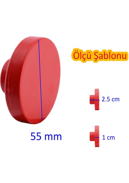 Yuvarlak Düz Kırmızı Renk Oda Mobilya Mutfak Dolabı Kapak Plastik Çekmece Kulbu 1 Adet fiyatları