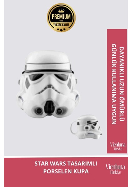 Deluxe Tasarım Dekoratif Estetik Armağan Sevgili Arkadaş Porselen Star Wars Mandalorian Kupa Bardak