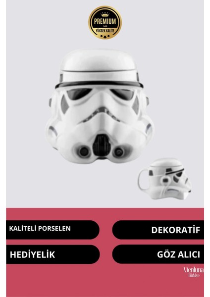 Deluxe Tasarım Dekoratif Estetik Armağan Sevgili Arkadaş Porselen Star Wars Mandalorian Kupa Bardak