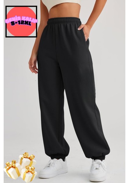 2 Li Bol Kalıp Kalın Eşofman Baggy Sweatpants Jogger