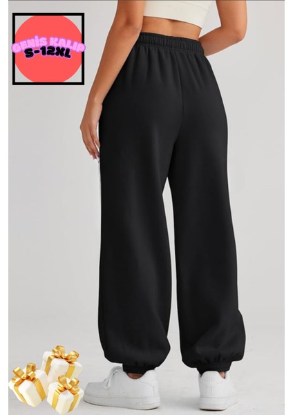 2 Li Bol Kalıp Kalın Eşofman Baggy Sweatpants Jogger