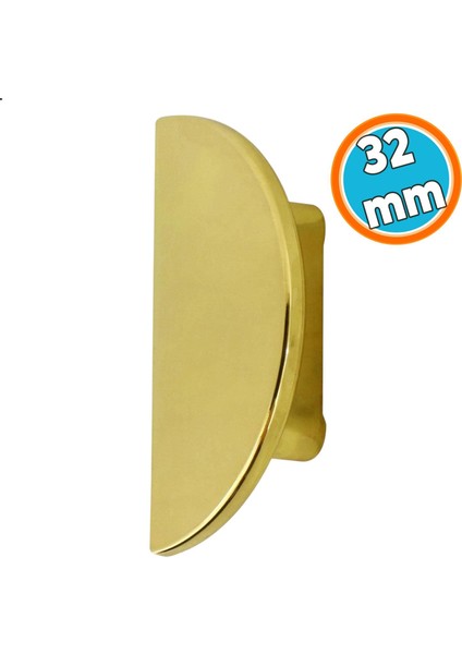 Mobilya Mutfak Çekmece Dolap Dolabı Kapak Kulpları Kulbu Plastik Gold Altın Kulp 32 mm