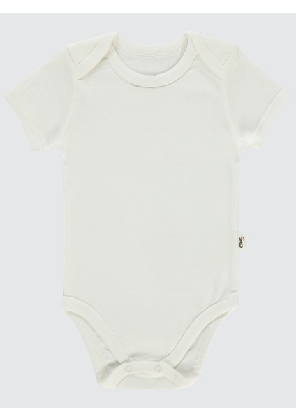 Bebek Çıtçıtlı Badi 3-9 Ay Beyaz