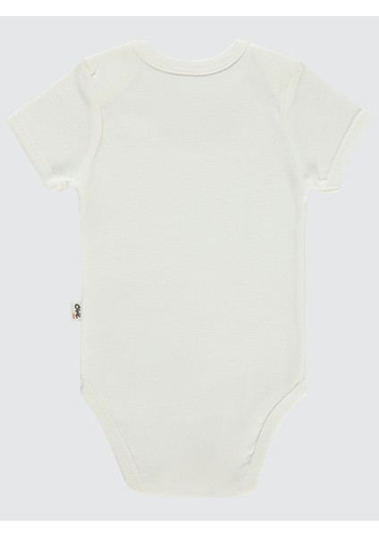 Bebek Çıtçıtlı Badi 3-9 Ay Beyaz