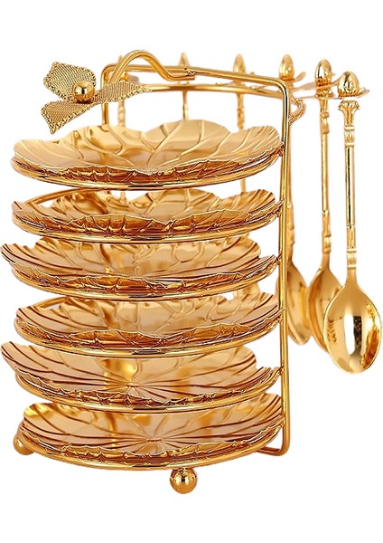 Avrupa Tarzı Meyve Tabağı Kaşık Seti Ikindi Çayı Kek Tabağı Tatlı Masa Standı Atıştırmalık Tepsisi Düğün Malzemeleri Süsler (Yurt Dışından)