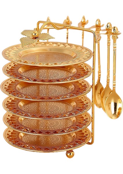 Avrupa Tarzı Meyve Tabağı Kaşık Seti Ikindi Çayı Kek Tabağı Tatlı Masa Standı Atıştırmalık Tepsisi Düğün Malzemeleri Süsler (Yurt Dışından)