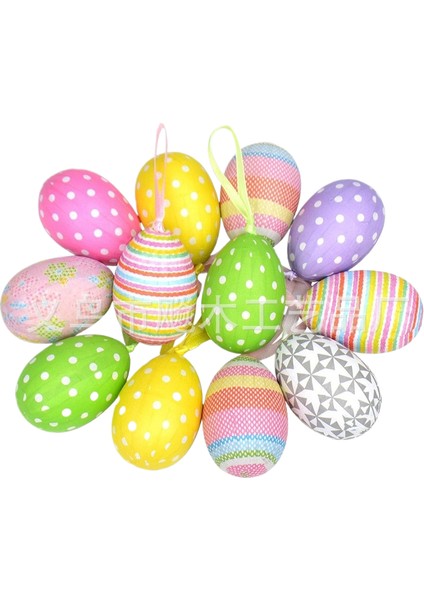 Paskalya Boyalı Kağıt Yumurtalar Köpük Puantiyeli Çiçek Yumurtalar Asılı Yumurtalar Dekoratif Paskalya Yumurtaları (Yurt Dışından)