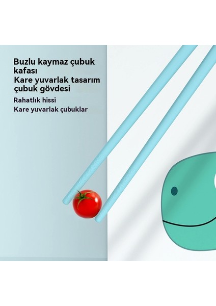 316 Paslanmaz Çelik Karikatür Taşınabilir Sofra Takımı Kaşık Çubuk Saklama Kutusu (Yurt Dışından)