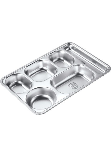 2 Ev Okulu 304 Paslanmaz Çelik Yemekler Beş Izgara Yemek Tabağı (Yurt Dışından)