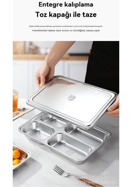 2 Ev Okulu 304 Paslanmaz Çelik Yemekler Beş Izgara Yemek Tabağı (Yurt Dışından) fırsatları