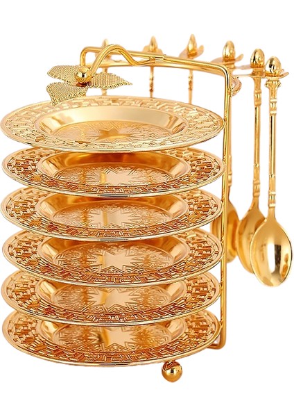 Avrupa Tarzı Meyve Tabağı Kaşık Seti Ikindi Çayı Kek Tabağı Tatlı Masa Standı Atıştırmalık Tepsisi Düğün Malzemeleri Süsler (Yurt Dışından)