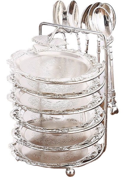 Avrupa Tarzı Meyve Tabağı Kaşık Seti Ikindi Çayı Kek Tabağı Tatlı Masa Standı Atıştırmalık Tepsisi Düğün Malzemeleri Süsler (Yurt Dışından)