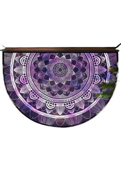 Bohem Yarı Dairesel Kristal Kadife Paspas Giriş Kapısı Giriş Kapısı Kir Tutmaz Kolay Bakım Dekoratif Paspas (Yurt Dışından)