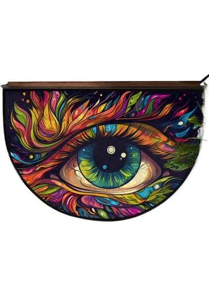 Bohem Yarı Dairesel Kristal Kadife Paspas Giriş Kapısı Giriş Kapısı Kir Tutmaz Kolay Bakım Dekoratif Paspas (Yurt Dışından)