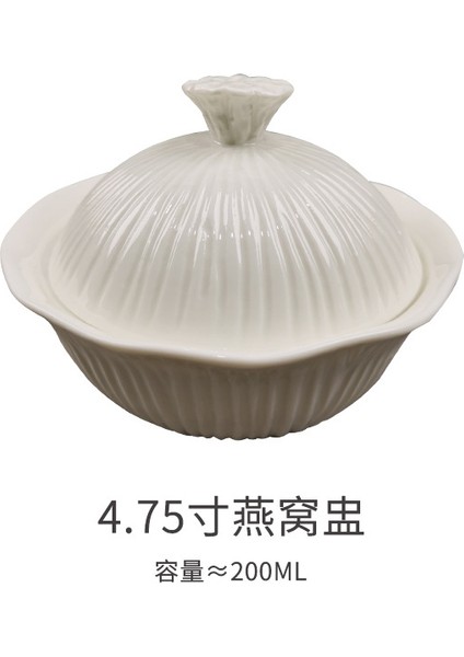 Lotus Kuş Yuvası Fincan Abalone ve Köpekbalığı Yüzgeci Fincan Şekerli Su Dağı Kapaklı Tatlı Fincanı Güveç Tenceresi Sofra Takımı (Yurt Dışından)