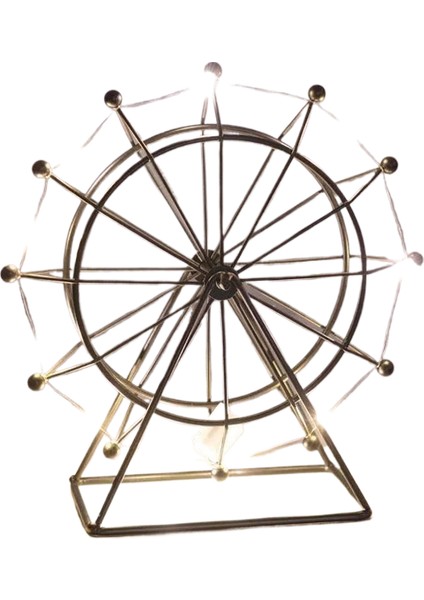 Demir Dönme Dolap Süsleri Işıklı Ev Aksesuarları Dönen Işıklı Modern Oturma Odası Yaratıcı Işık Lüks Dekorasyon El Sanatları (Yurt Dışından)