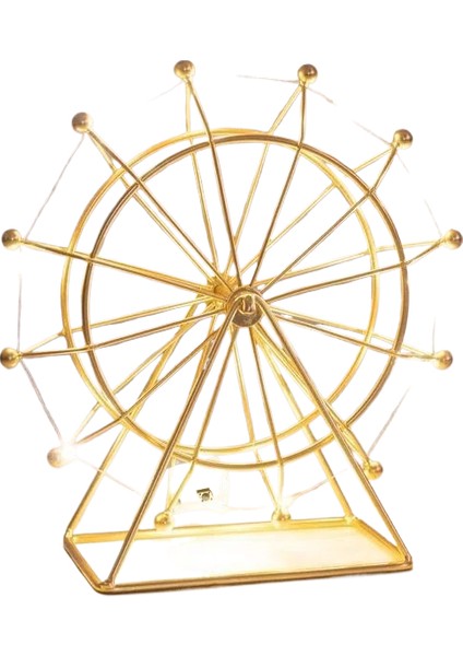 Demir Dönme Dolap Süsleri Işıklı Ev Aksesuarları Dönen Işıklı Modern Oturma Odası Yaratıcı Işık Lüks Dekorasyon El Sanatları (Yurt Dışından)