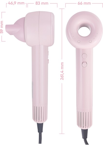 GL-F501D Negatif Iyon Saç Kurutma Makinesi 1400W Saç Şekillendirici Başlık ile Birlikte