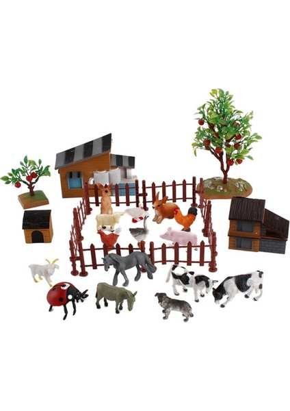 Çiftlik Hayvanları Oyuncak Play Set Plastik Çiftlik Figürinler Partisi Çocuklar Için Playset (Yurt Dışından)