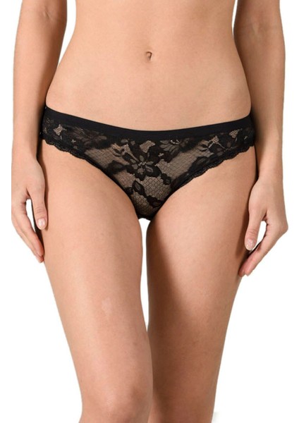 3'lü Paket Kadın Modal Pamuklu Dantelli Slip Külot