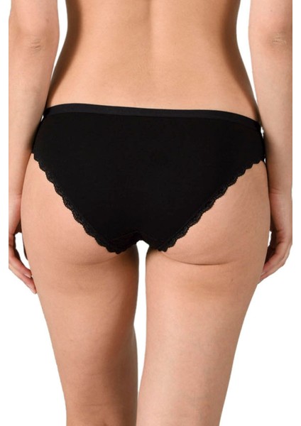 3'lü Paket Kadın Modal Pamuklu Dantelli Slip Külot
