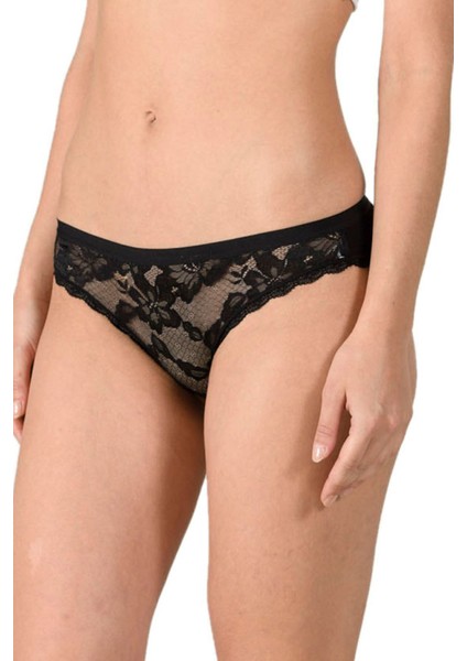 3'lü Paket Kadın Modal Pamuklu Dantelli Slip Külot