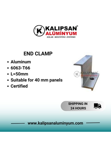 Güneş Paneli 40'lık Z Clamp (35 Adet)