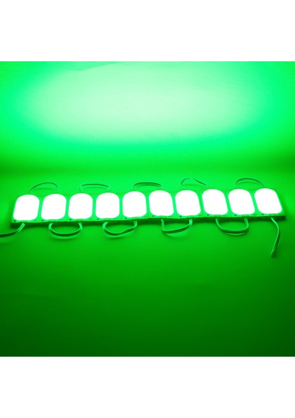 Cob Modül LED 12V 3W Yeşil 85 x 35MM IP65 220-240LM 140 Derece