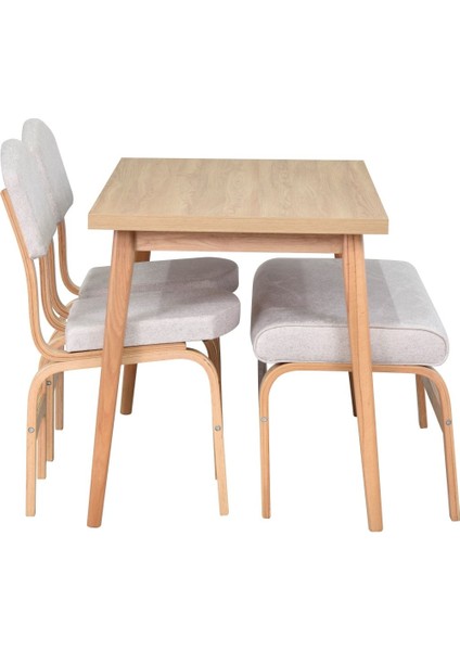 Ege Sandalye ve Bank Avanos Ahşap Mdf Mutfak Masası Takımı - 70 x 120 cm