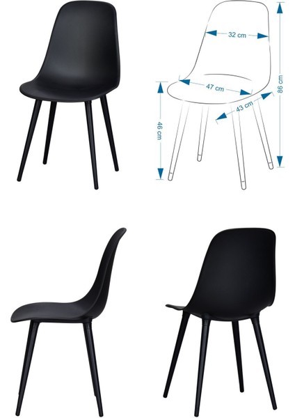 Eames Sandalye-Bank Argos Ahşap Mdf Sabit Mutfak Masası Takımı - 70 x 120 cm