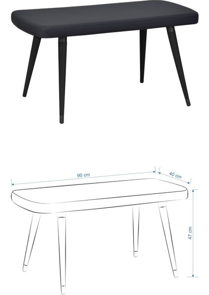 Eames Sandalye-Bank Argos Ahşap Mdf Sabit Mutfak Masası Takımı - 70 x 120 cm