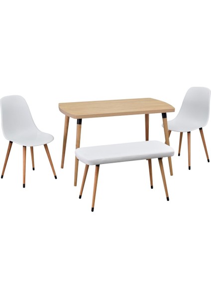 Eames Sandalye-Bank Argos Ahşap Mdf Sabit Mutfak Masası Takımı - 70 x 120 cm