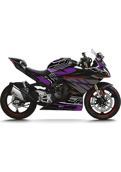 Cfmoto 450SR Redstone Parçalı Kaplama Sticker Etiket Modeli Purple