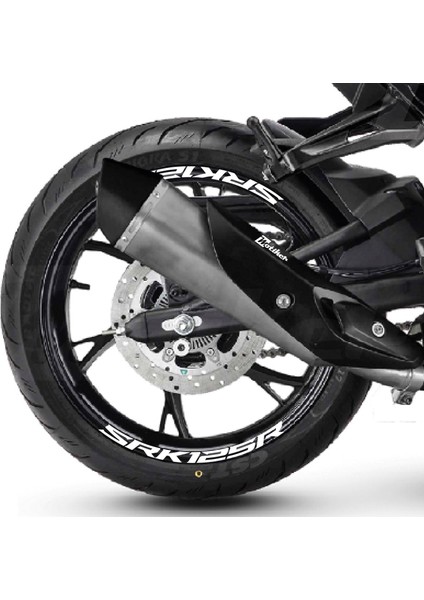 Rks (Qj Motor) Srk 125R Motosiklet Jant Içi Sticker Etiket Modeli Beyaz