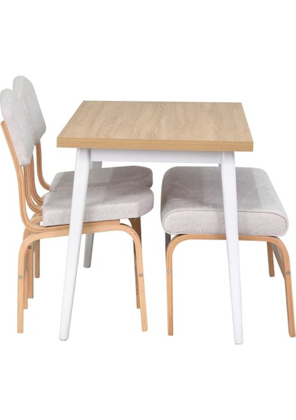 Ege Sandalye ve Bank Avanos Ahşap Mdf Mutfak Masası Takımı - 70 x 120 cm