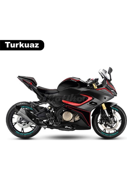 Rks (Qj Motor) Srk 125R Motosiklet Jant Içi Sticker Etiket Modeli Turkuaz
